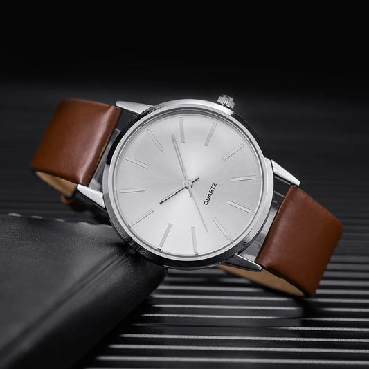 Relógio Quartzo Casual Marrom Nobrenne Essence