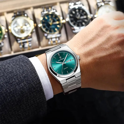 Relógio Quartzo Esportivo em Aço Nobrenne