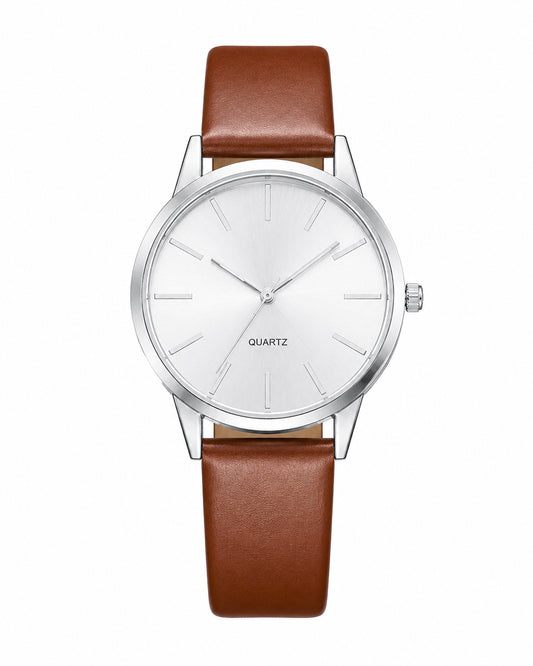 Relógio Quartzo Casual Marrom Nobrenne Essence